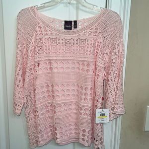 Rafaela NEW Crochet top. Color: Blushing Bride Pink. Absolutely cute! Size M.